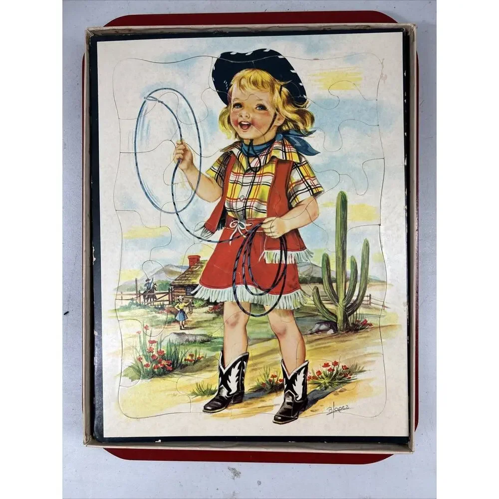 3 Vintage Whitman Frame Tray Puzzle Set Large Size 13x10 Scroll‎ Cut Pieces 4711